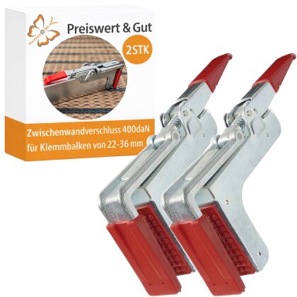 Ladungssicherung Anhänger 2 Stück 22–36 mm Montagestütze aus verzinktem Stahl 400 daN als Zwischenwandverschluss
