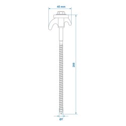 20x Schraubheringe Metall 20cm Zeltheringe zum Schrauben Ø7,5mm Heringe Zelt für steinige Böden