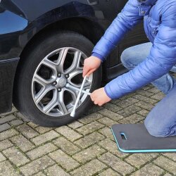 2x Knieschoner Garten und Auto 50x30cm – Kniekissen Werkstatt, Öl- und Benzin-resistent mit Hängegriff Kniebrett knieschonend