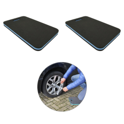 2x Knieschoner Garten und Auto 50x30cm – Kniekissen Werkstatt, Öl- und Benzin-resistent mit Hängegriff Kniebrett knieschonend
