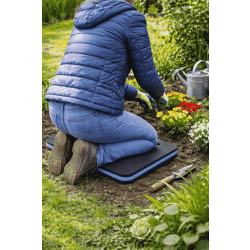 2x Knieschoner Garten und Auto 50x30cm – Kniekissen Werkstatt, Öl- und Benzin-resistent mit Hängegriff Kniebrett knieschonend