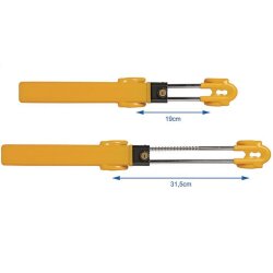 2x Lenkradkralle Auto Diebstahlschutz – Lenkradschloss aus Stahl, einfache Montage, Lenkradsperre für Ø 19–31,5 cm, abschreckend sichtbar