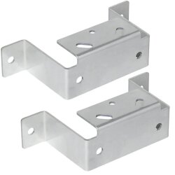 Befestigungsprofil für Abstellstütze, 2er Set Halterung für Anhänger, stabile Anhängerstütze aus verzinktem Stahl, 22x10x6 cm