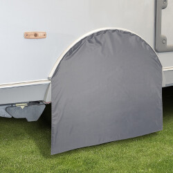 2x Radabdeckung Wohnwagen 77x60 Reifenabdeckung Wohnmobil für Durchmesser 8mm Kederschiene
