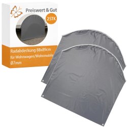 Radabdeckung Wohnwagen 2er Set 88x89cm Reifenabdeckung...