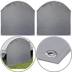 Radabdeckung Wohnwagen 2er Set 88x89cm Reifenabdeckung Wohnmobil wetterfest aus Polyestergewebe - Radkastenabdeckung als Reifenschutz mit 2 Ösen zur Fixierung