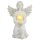 Friedhof Figur H22cm Engel Solar LED Grab Licht Grabschmuck Engelsfigur Deko