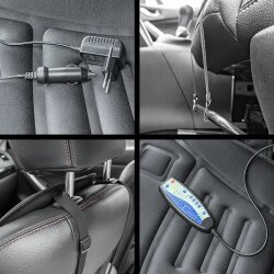 AS Auto Sitzheizung 12V mit Massagestufen und Timer beheizbares Heizkissen PKW AS