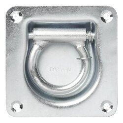 Zurrösen für Anhänger 2er Set – Robuste Zurrmulde mit Öse und 800 daN Zugkraft, Klappösen zur sicheren Ladungssicherung, 105x105 mm