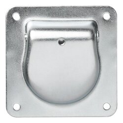 Zurrösen für Anhänger 2er Set – Robuste Zurrmulde mit Öse und 800 daN Zugkraft, Klappösen zur sicheren Ladungssicherung, 105x105 mm