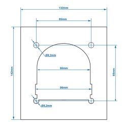 2x Gegenplatten 142×132 mm – Montageplatten für Zurrmulden / Zurrhaken