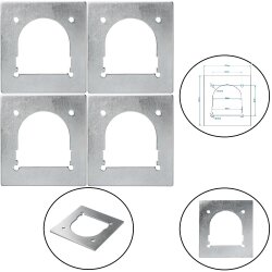 4 x Gegenplatte für Zurrmulde 142x132mm Montageplatte für Zurrhaken Zurröse