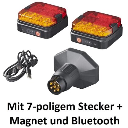 LED Magnet Rückleuchten Set 7 polig Anhängerbeleuchtung Anhänger 12V Rücklichter AS