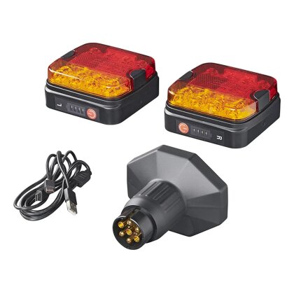 LED Magnet Rückleuchten Set 7 polig Anhängerbeleuchtung Anhänger 12V Rücklichter