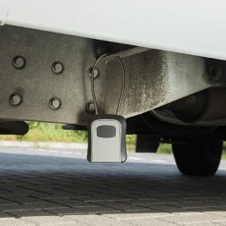 Schlüsseltresor mit Zahlencode 11,5x9,5x4cm und Stahldraht – Schlüsselbox für Schlüssel und Karten Schlüssel Safe Box für Camping, Wohnmobil Schlüsselkasten Code 4-Stellig