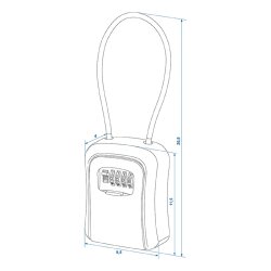 Schlüsseltresor mit Zahlencode 11,5x9,5x4cm und Stahldraht – Schlüsselbox für Schlüssel und Karten Schlüssel Safe Box für Camping, Wohnmobil Schlüsselkasten Code 4-Stellig