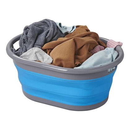 Wäschekorb faltbar Kunststoff Waschbehälter zusammenfaltbar H7,5cm Wäschesammler