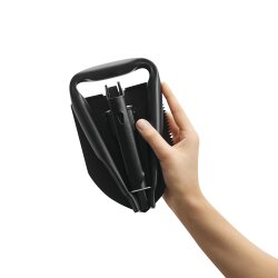 Klappspaten faltbar aus Carbonstahl – leichter Campingspaten mit Säge & Tasche, multifunktionale Outdoor Schaufel für Camping, Wandern, Garten & Survival