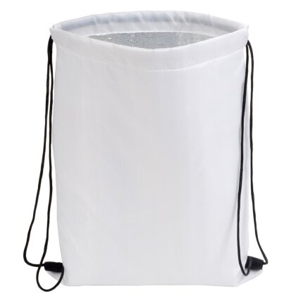 4 x Kühltasche ca. 32 x 42 cm Einkaufstasche mit Tragekordeln Kühlrucksack weiß