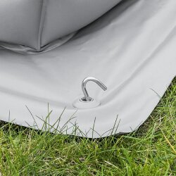 Bodenplane aufblasbarer Rand B 2,5M bis 3M L 3,5M bis 6M Vorzeltteppich für Vorzelt Wohnwagen Wohnmobil Campingbus Kastenwagen Vorzeltboden PVC für Campingplatz Festival Dauercamping