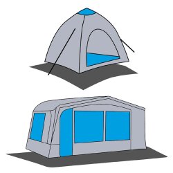 Bodenplane Zelt oder Vorzelt 2-5 bis 7 Meter dicke Qualität ohne Weichmacher