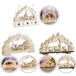 Lichterbogen Weihnachten Holz Schwibbogen Schwippbogen...