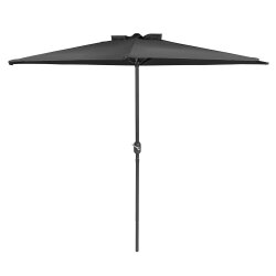 Sonnenschirm halbrund 2,7M Terrassenschirm Balkonschirm Balkon UV50+ Handkurbel