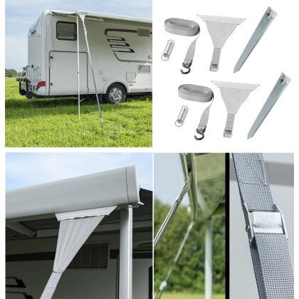 AS Sturm Abspannset 2x 4,8M Markise Vorzelt Zeltspanner Kassettenmarkisen Wohnwagen AS