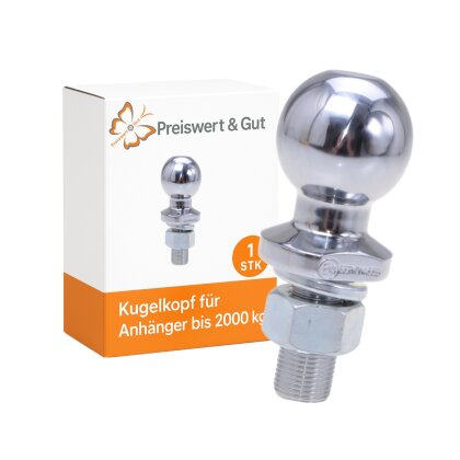 Kugelkopf M22 Zugmaul Anhängerkupplung E13 Kupplungskugel Traktor 2000kg