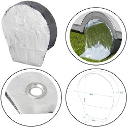AS Radschutzhülle 70–78 cm – wetterfestes Polyester mit UV-Schutz & Ösen – Radabdeckung für Wohnwagen, Wohnmobil & Anhänger – langlebige Reifenabdeckung für Outdoor – 1 Stück AS