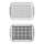 AS 1 x Tablett fürs Bett, Camping & Grillen – Großes Serviertablett mit Henkel, Anti-Rutsch, 39,5x28,5cm Kunststoff AS