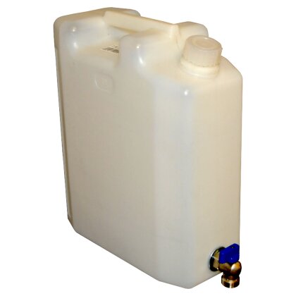Kunststoff Wasserbehälter Wasserkanister Metall Hahn 10L Wasser Kanister Camping Weiß