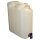 Kunststoff Wasserbehälter Wasserkanister Metall Hahn 10L Wasser Kanister Camping Weiß