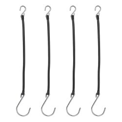 8x Sicherheitsschnur mit S-Haken für Pferdeanhänger, PVC und Metallhaken, ca. 28,5 cm – Zubehör für Anhänger Bordwandverschluss