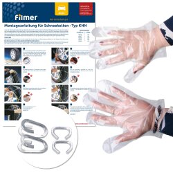 Schneeketten KNN 90 Anti-Skid 13-18 Zoll 235/60-13 - 205/40-18 Ö-Norm geprüft - 9 mm - speziell gehärteter Kettenstahl mit Aufbewahrungsbox