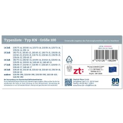 Schneeketten KN 100 Anti-Skid 205/75R14-235/40R18 Ö-Norm geprüft - 14-18 Zoll - 12 mm - speziell gehärteter Kettenstahl mit Aufbewahrungsbox