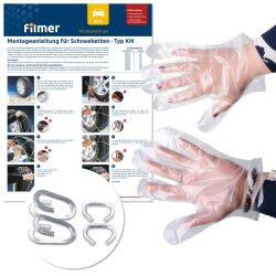 Schneeketten KN 100 Anti-Skid 205/75R14-235/40R18 Ö-Norm geprüft - 14-18 Zoll - 12 mm - speziell gehärteter Kettenstahl mit Aufbewahrungsbox