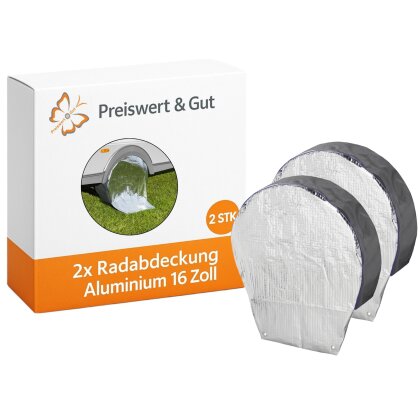 2x Radschutzhüllen 70–78 cm – wetterfestes Polyester mit UV-Schutz & Ösen – Radabdeckung für Wohnmobil, Wohnwagen & Anhänger – langlebige Reifenabdeckung für Outdoor
