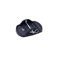 Stützplatten Wohnwagen 4er Set 180x140 mm Stützfußplatten Unterlegplatten für Caravan Wohnmobil Campinganhänger Kunststoff mit Sicherungsstift