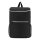 Kühltasche faltbar 28,5x20x38 cm isolierte Camping Picknick Tasche schwarz mit Reißverschluss Hauptfach seitlichen Netztaschen und Tragegriff ideal für Strand Park Outdoor Picknick Freizeit