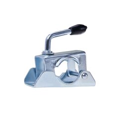 Kurbelstütze Set für PKW Anhänger, 2x Anhängerstütze 700 mm verzinkt 150 kg je Stütze, Ø48 mm Rohrstützen mit 2x Klemmhalter 48 mm, Stützen für einachsige Anhänger