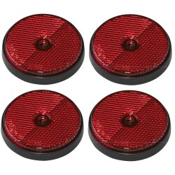 4x Rückstrahler Ø60mm rot mit E4 –...