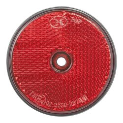 4x Rückstrahler Ø60mm rot mit E4 – Reflektoren mit Schraubloch für Anhänger, PKW, Wohnmobil & LKW – Seitenstrahler wetterfest, langlebig & leicht zu montieren