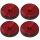 4x Rückstrahler Ø60mm rot mit E4 – Reflektoren mit Schraubloch für Anhänger, PKW, Wohnmobil & LKW – Seitenstrahler wetterfest, langlebig & leicht zu montieren