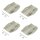 4 STK Stützplatte Wohnwagen Hubstützen Kunststoff grau 27,5 x 20,5 cm kompatibel für AL-KO Ausdrehstützen und Eckstützen, mit Feder, Metallstift und Arretierbolzen