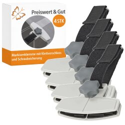 Markisenklemme 4er Set mit Klettverschluss und...