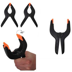 Klemmzwingen 158 mm – 2 Stück Leimzwingen / Federzwingen groß – robuste Leimklemmen für Holz, Kunststoff & Bastelarbeiten – stabile Federzwingen für Werkstatt & Heimwerker