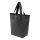 Filztasche Einkaufstasche faltbar 46x15x40 cm anthrazit mit Reißverschlusstasche Bodenverstärkung Karabiner Shopper aus Polyester