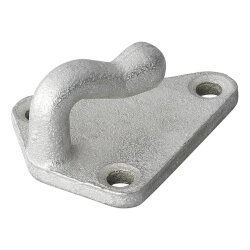 Planenhaken 20er Set 40x45 mm aus feuerverzinktem Gusseisen. Dreiloch-Haken für Anhängernetze und Planen. Robust, korrosionsgeschützt, ideal für Autoanhänger.