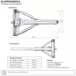 Wohnwagen Stütze 1100kg 597x280 Höhe 497mm Kurbelstütze auch für Anhänger